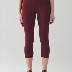 Lululemon Align Crop Leggings 19” - Deep Rouge